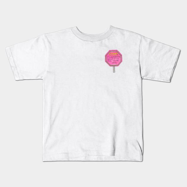 Intrusive thoughts Kids T-Shirt by makedaisychains